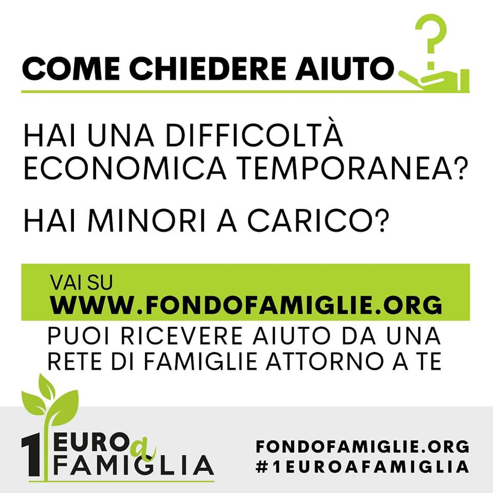 #1euroafamiglia per le famiglie in difficoltà